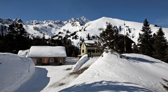 Die Edelrautehütte im Winter